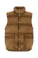 Prada Biscuit Suede Sleeveless Down Jacket