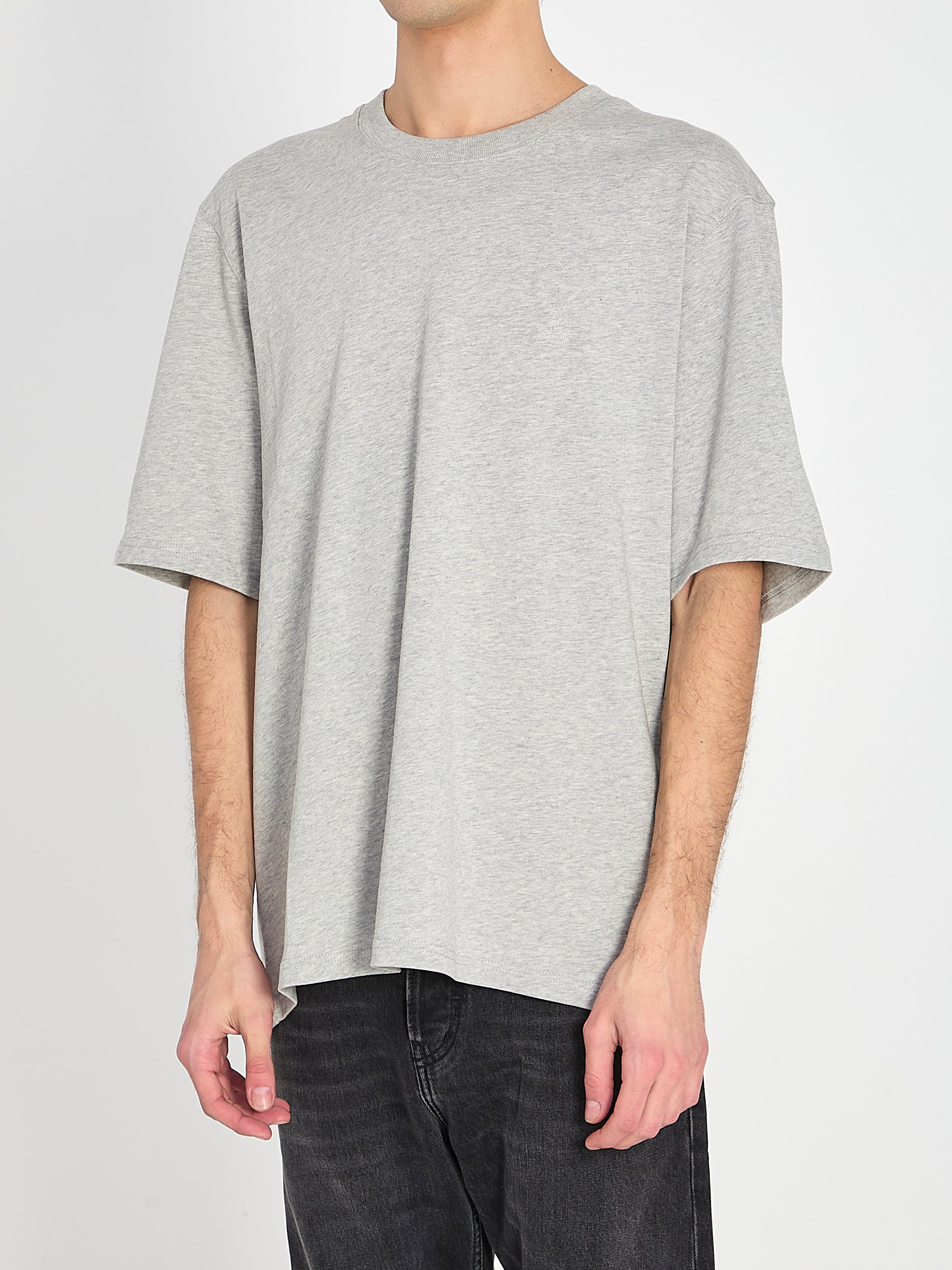 Ami Paris Grey Ami De Coeur Tshirt