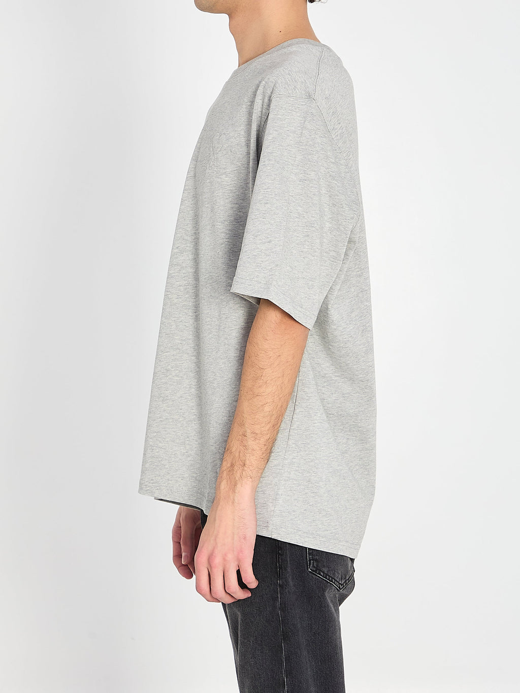 Ami Paris Grey Ami De Coeur Tshirt