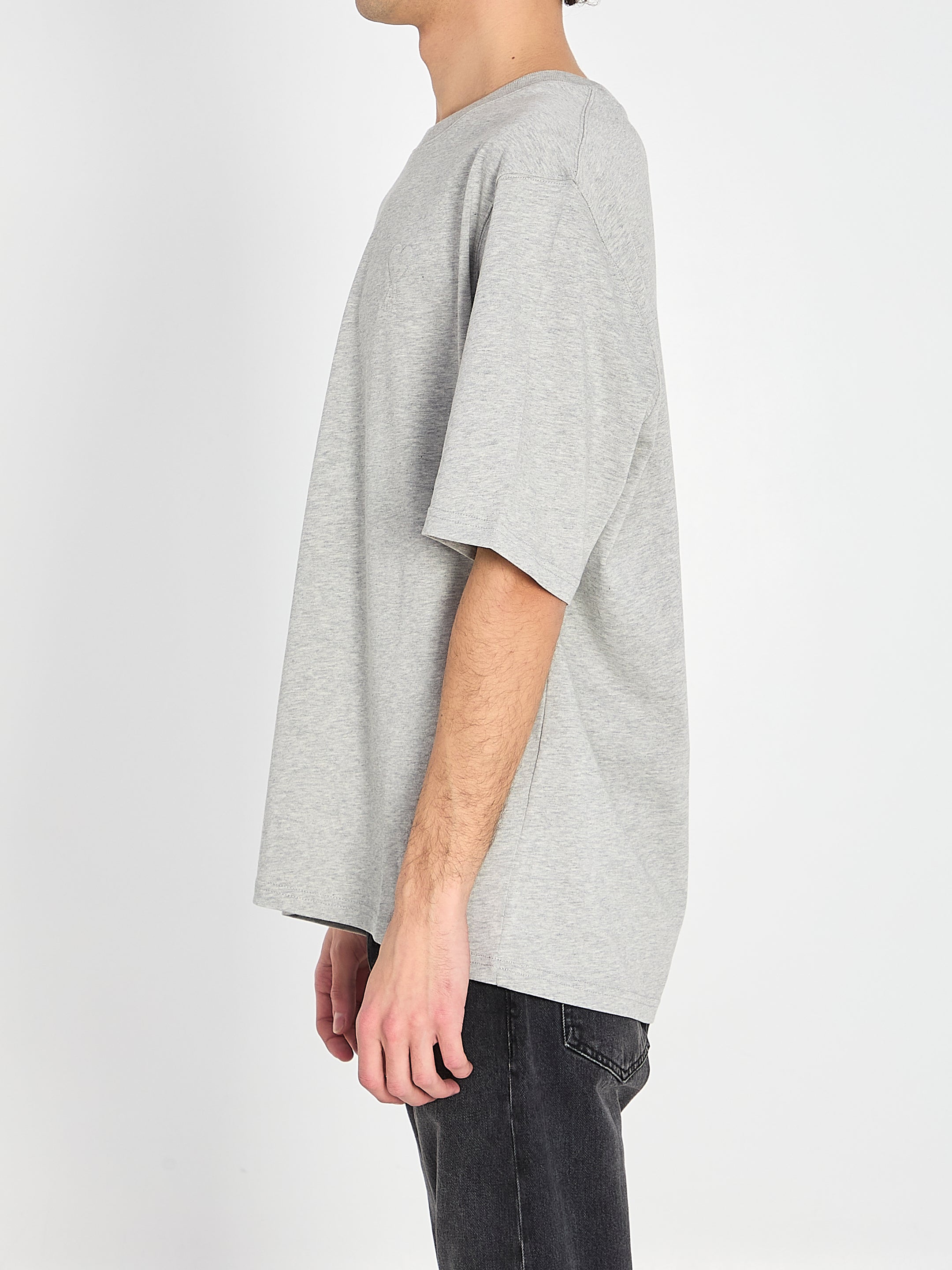 Ami Paris Grey Ami De Coeur Tshirt