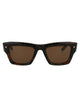 Valentino Garavani Brown Tortoise Acetate Sunglasses
