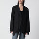 Our Legacy Reversible Drip Blazer In Soot Black Techflax