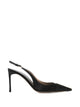 Tom Ford Satin And Crystals Stones Slingback
