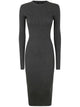 Wardrobe.nyc Ribbed Long Sleeve Dress