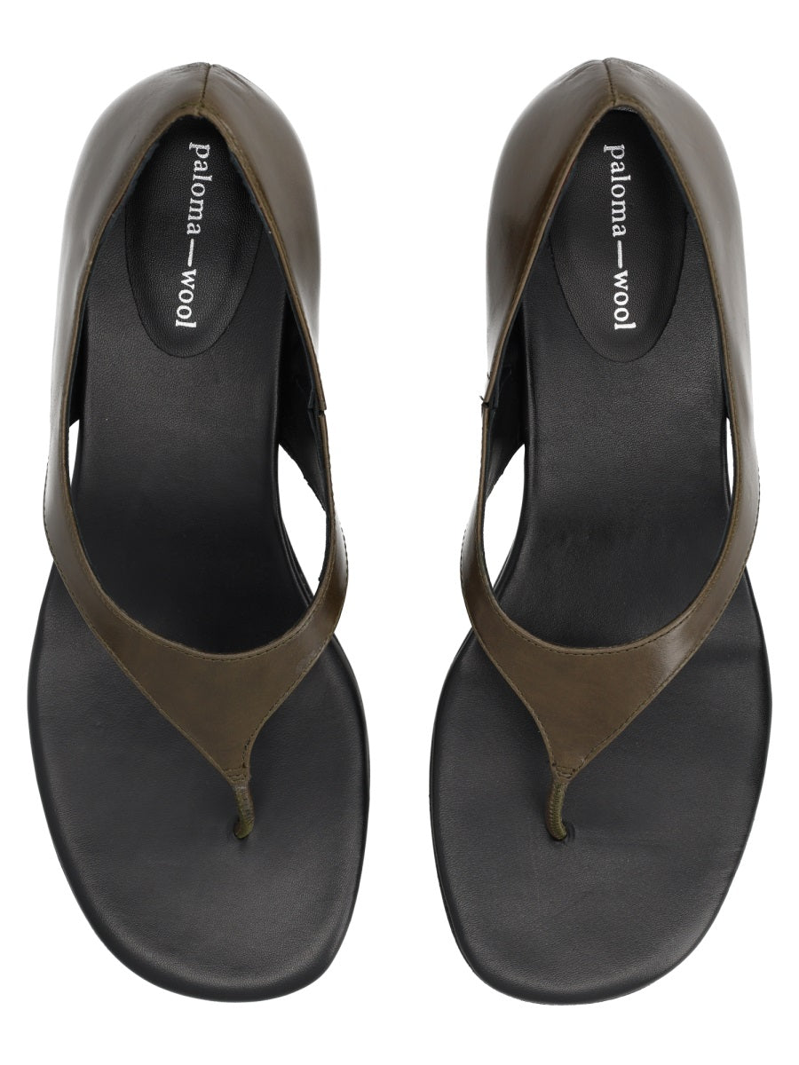 Paloma Wool Brown Leather Sandal
