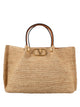 Valentino Garavani Medium Raffia Handbag With Pouch