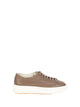 Santoni Brown Cotton Sneakers