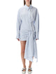The Attico The Attico Striped Poplin Mini Dress