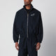 Willy Chavarria Pinstripe Zipup Jacket With Logo Embroidery