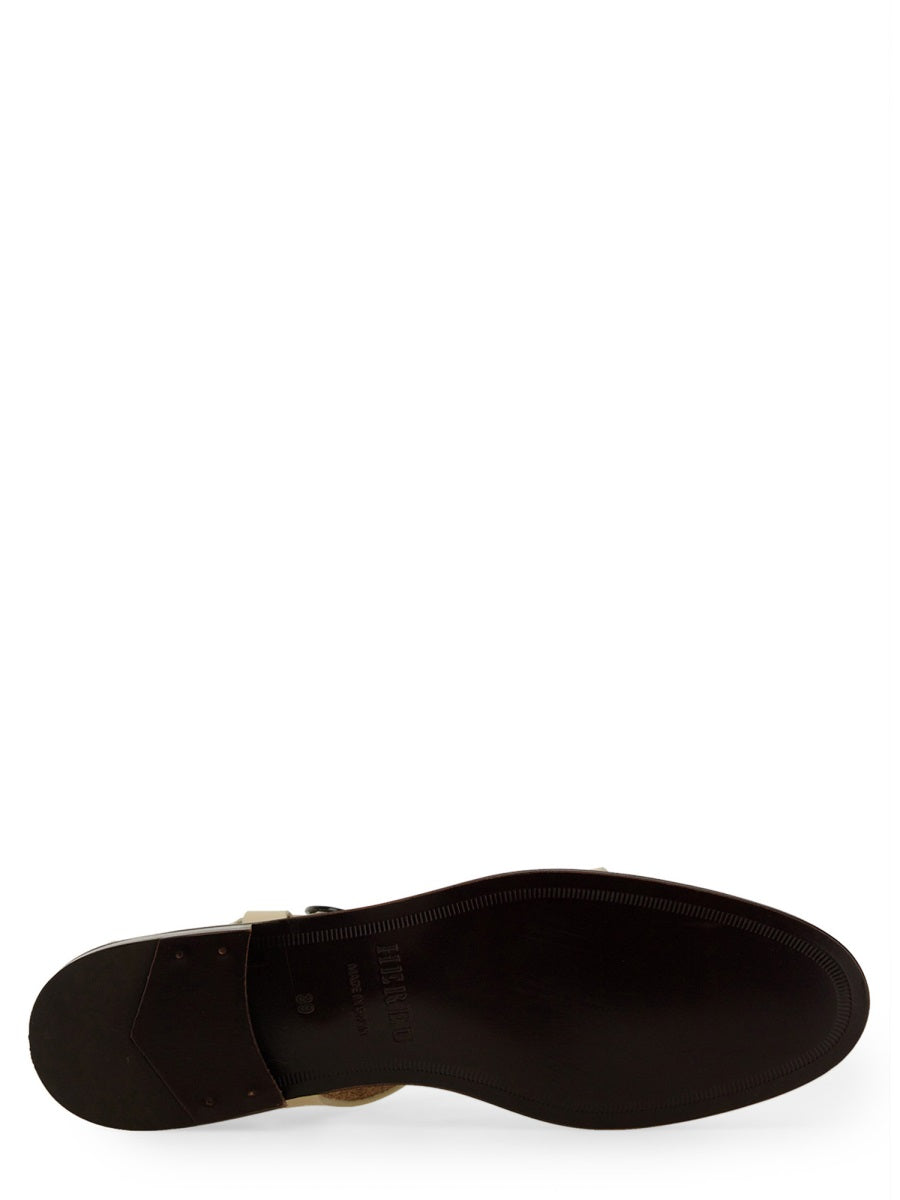 Hereu Ivory Leather Flats