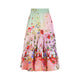 Roberto Cavalli Multicolor Miami Flowers Cotton Midi Skirt