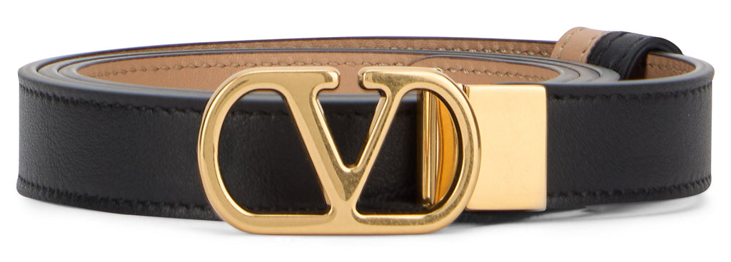 Valentino Garavani Vlogo Signature Reversible Belt In Leather