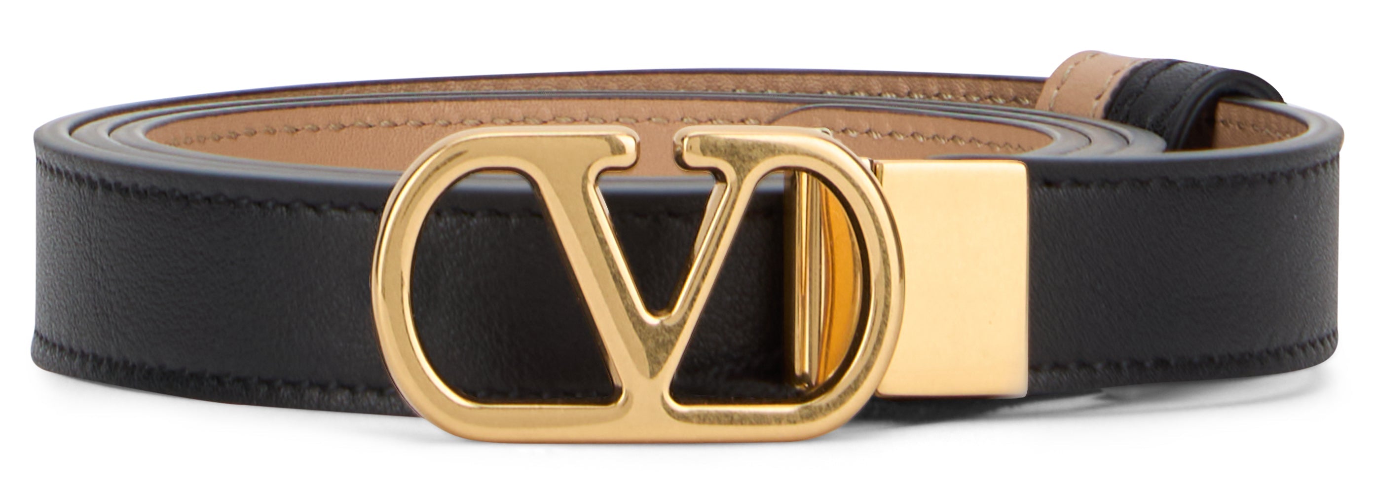 Valentino Garavani Vlogo Signature Reversible Belt In Leather