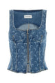 Marine Serre Blue Cotton Polyamide Top