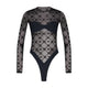 Marine Serre Moonogram Mesh Flock Bodysuit T-Shirt -  - Other - Black