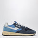 Autry Reelwind Low Sneakers In Blue Nylon And Suede