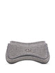 Diesel Silver Crystal Logo Curved Bag