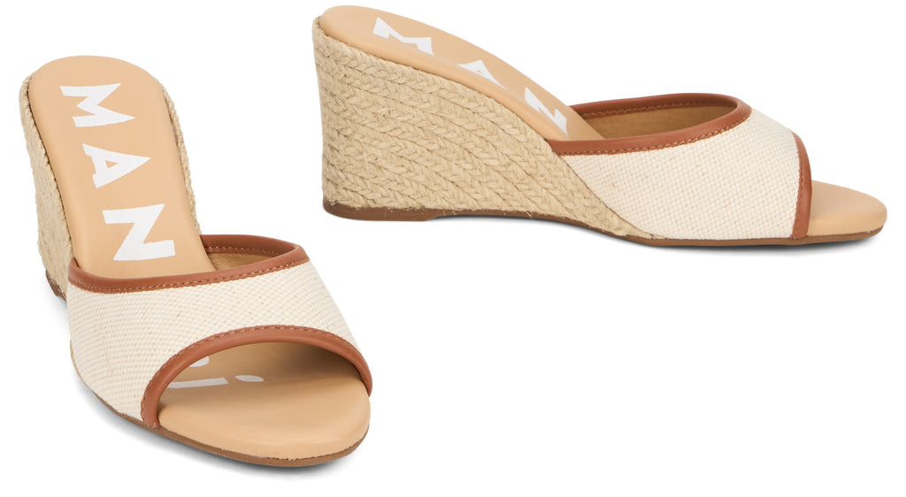 Manebi Sabot With Wedge In Fabric
