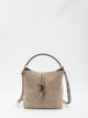 Tod's Mocha Suede Top Handle Shoulder Bag