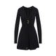 Roberto Cavalli Black Serpentine Mini Dress