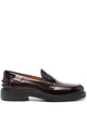 Tod's Burgundy Leather Flat Shoes