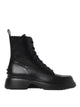 Tod's Platform Combat Boots With Lace-Up Design