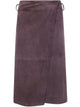 Semicouture "Rosanne" Double Layers Leather Skirt