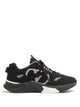 Valentino Garavani Black Mesh Panels Vlogo Signature Print Front Lace-Up Fastening Removable Gold-Tone Vlogo Signature Accessory Pull-Tab Rubber Sole