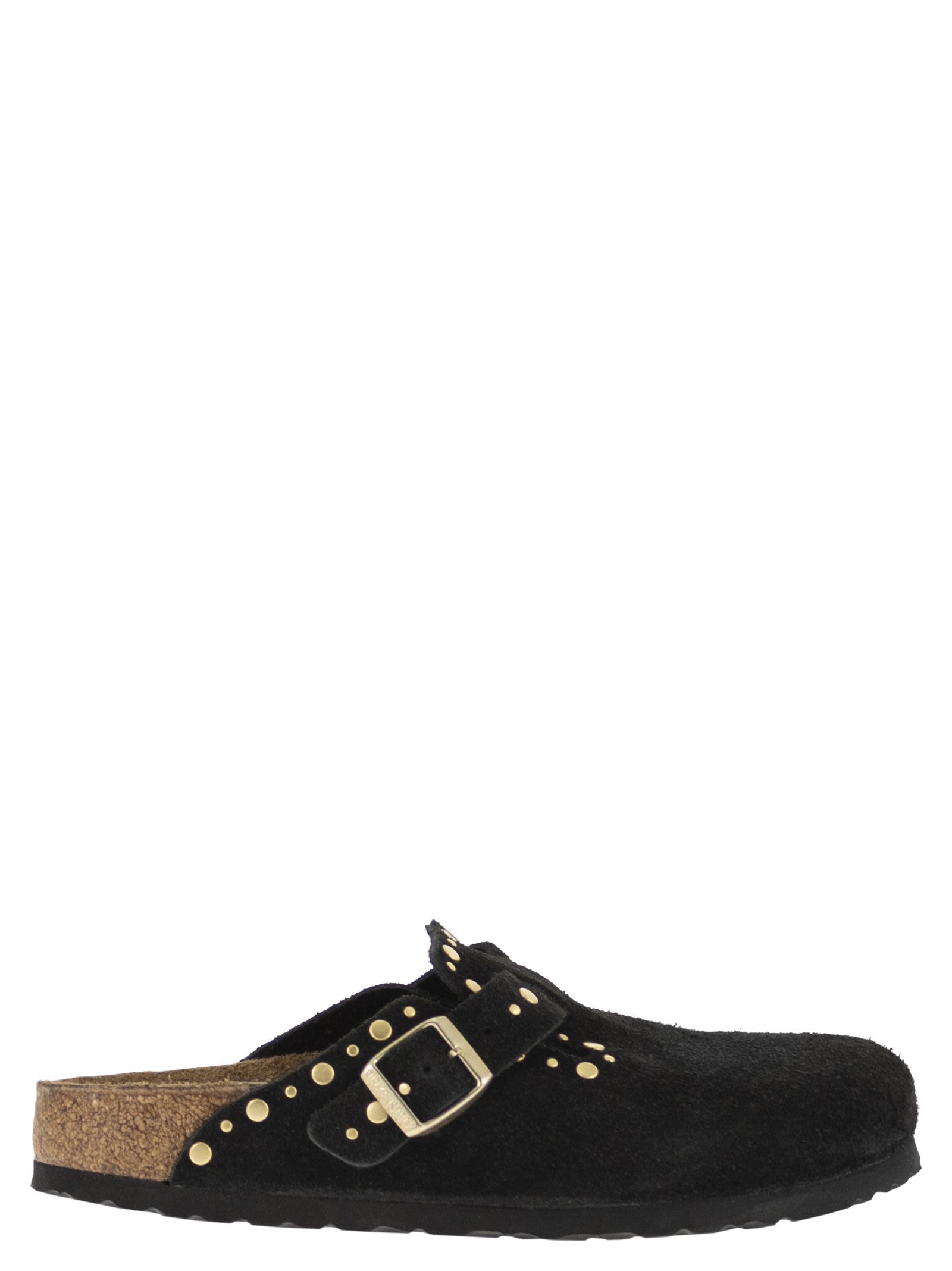 Birkenstock Boston Rivet – Suede Leather Clog With Studs