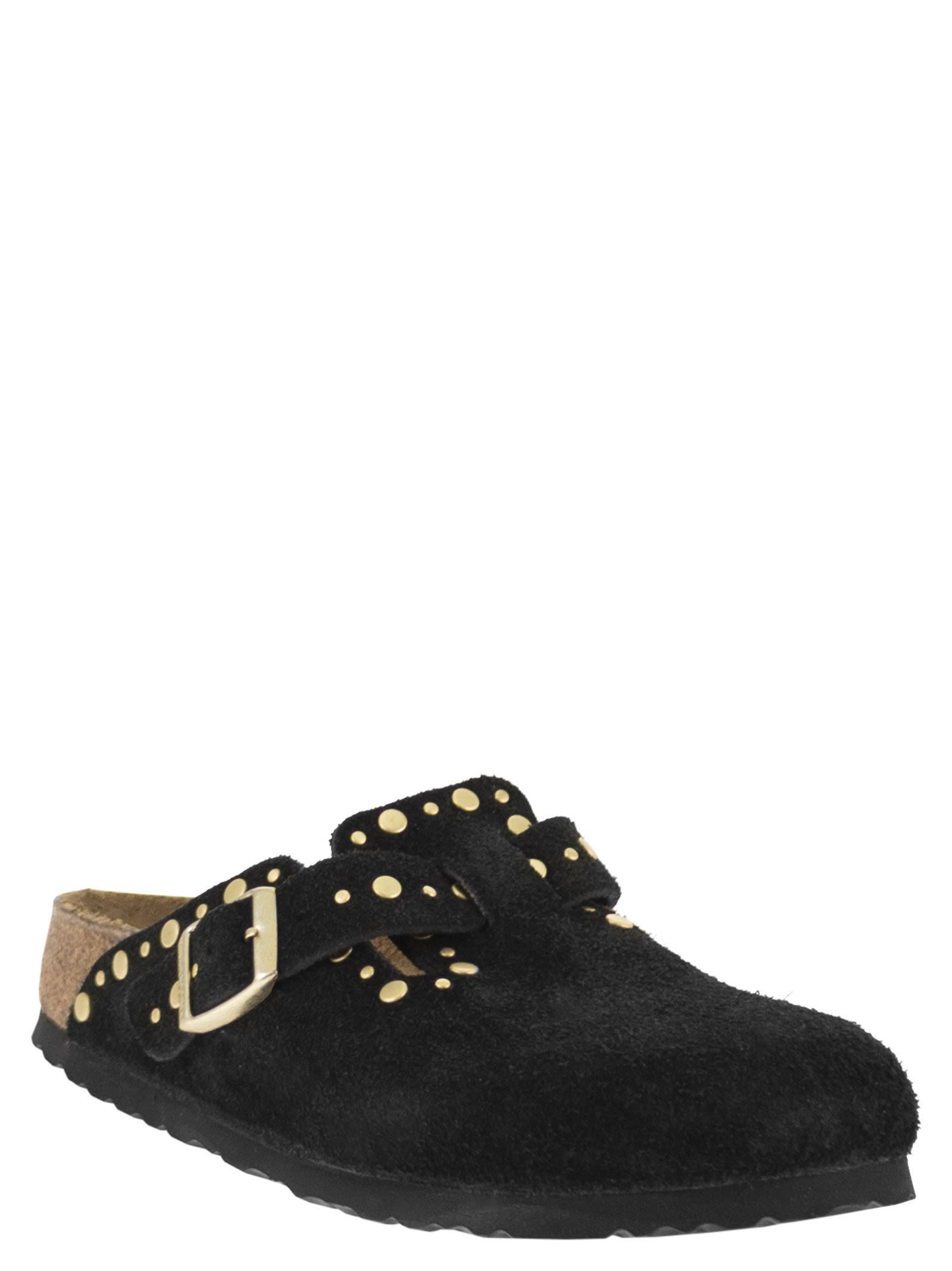 Birkenstock Boston Rivet – Suede Leather Clog With Studs