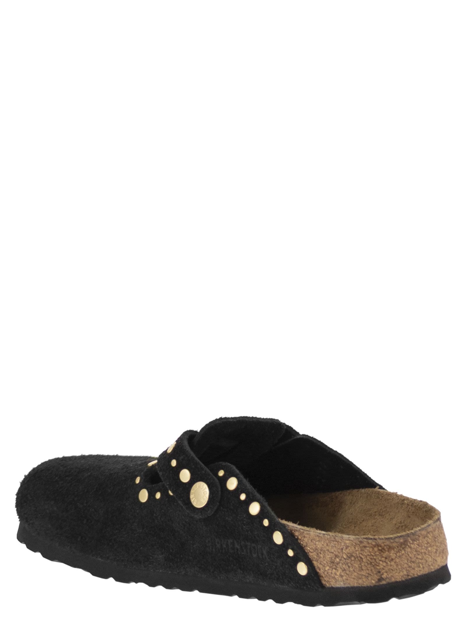 Birkenstock Boston Rivet – Suede Leather Clog With Studs