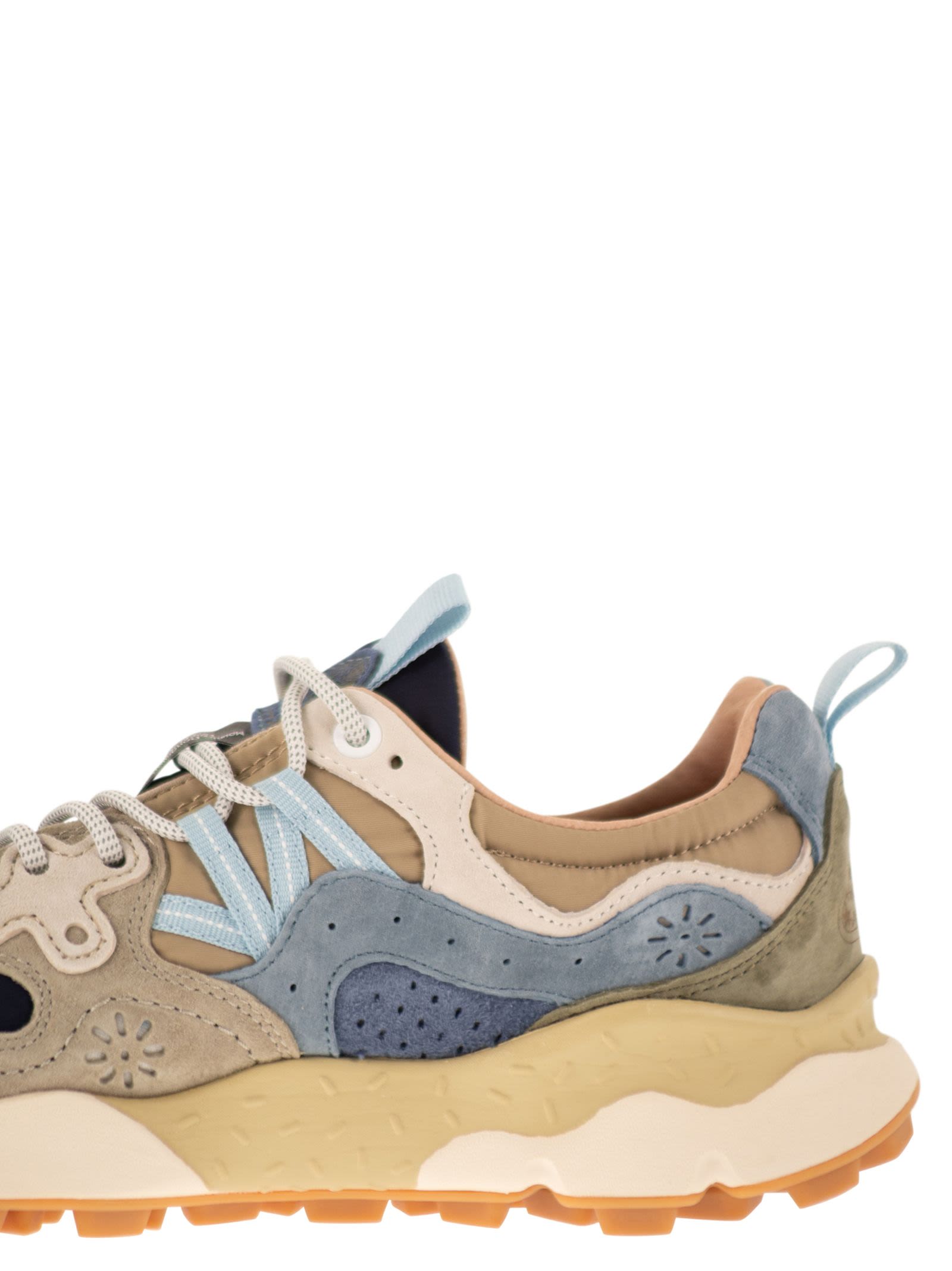 Flower Mountain Yamano 3 - Sneakers In Suede And Technical Fabric
