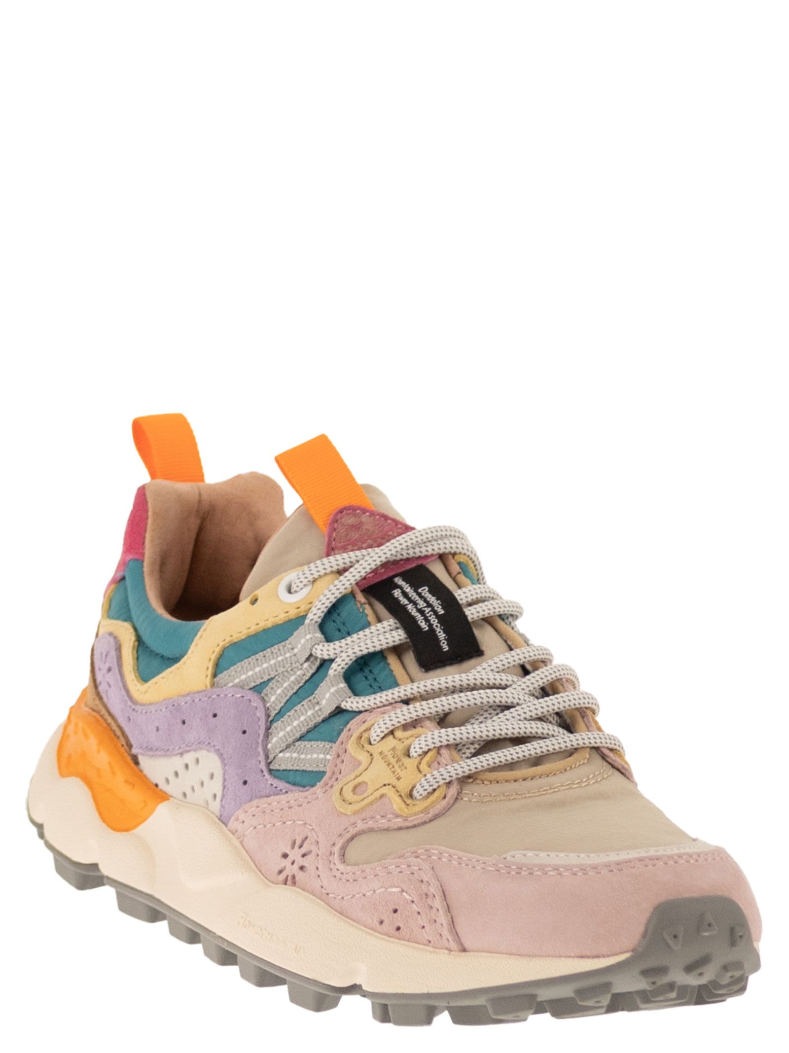 Flower Mountain Yamano 3 - Sneakers In Suede And Technical Fabric