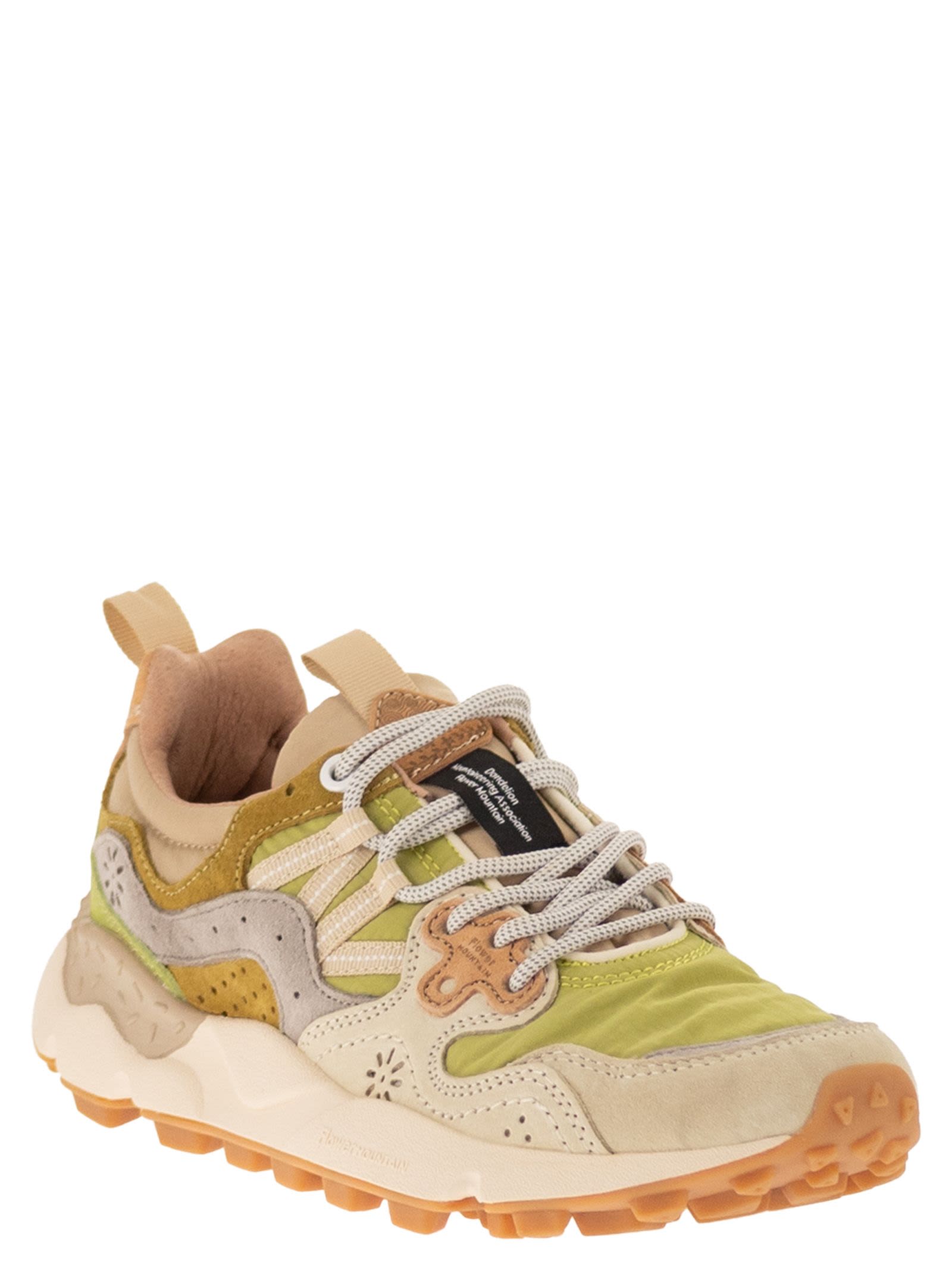 Flower Mountain Yamano 3 - Sneakers In Suede And Technical Fabric