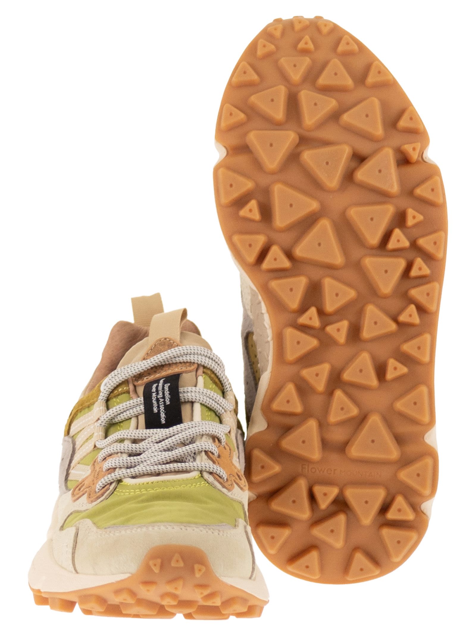 Flower Mountain Yamano 3 - Sneakers In Suede And Technical Fabric