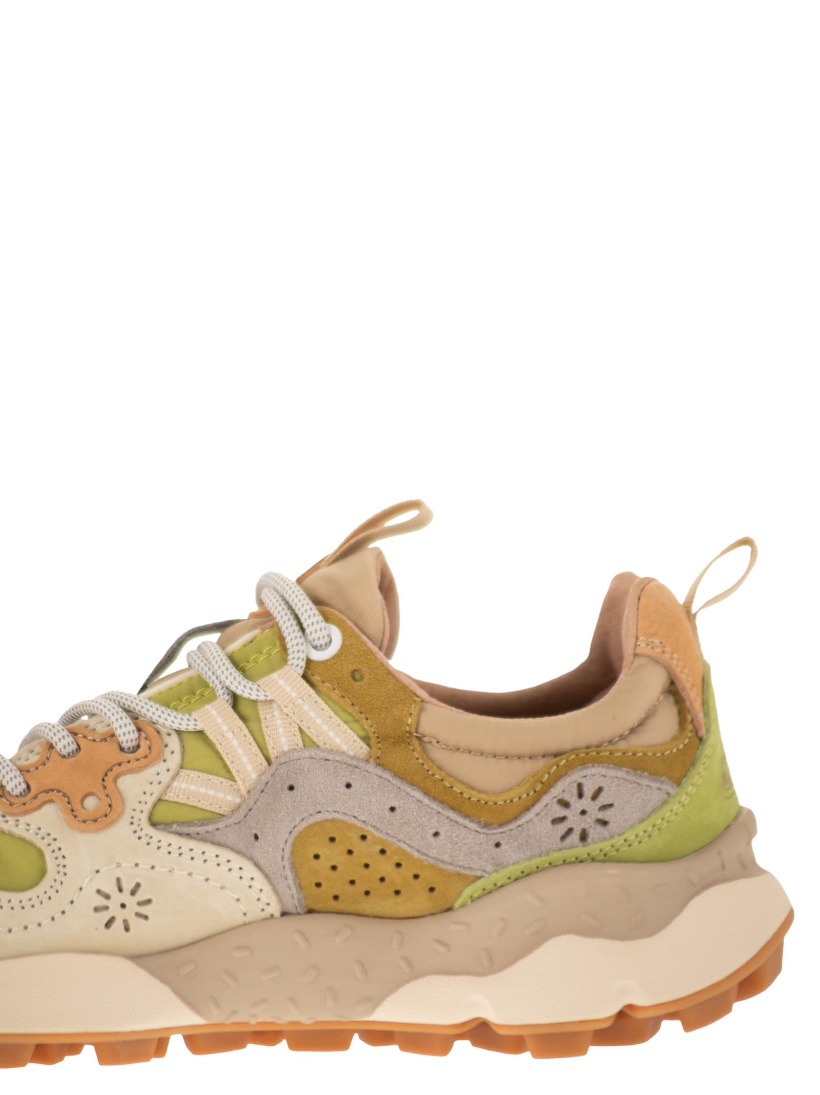 Flower Mountain Yamano 3 - Sneakers In Suede And Technical Fabric