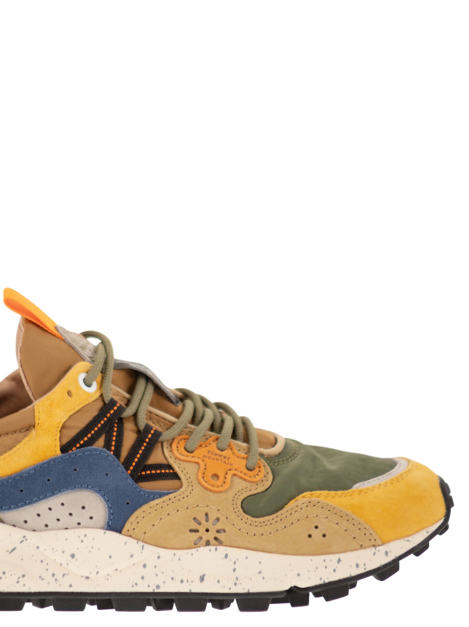 Flower Mountain Yamano 3 - Sneakers In Suede And Technical Fabric