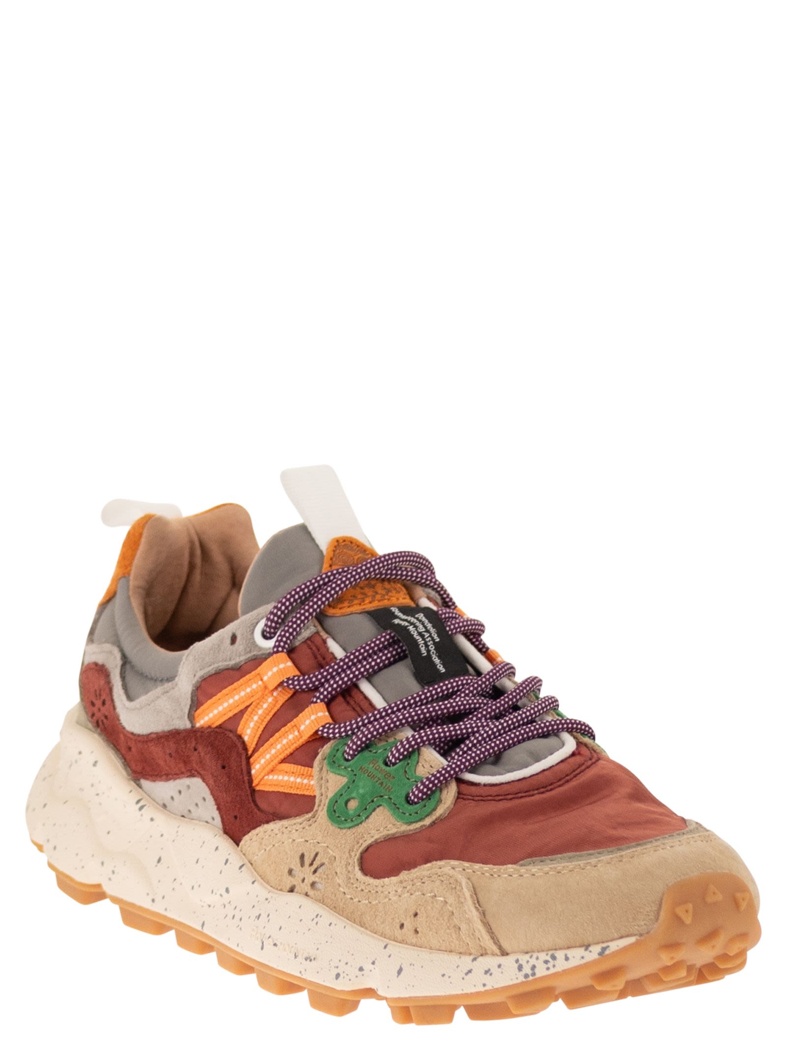 Flower Mountain Yamano 3 - Sneakers In Suede And Technical Fabric