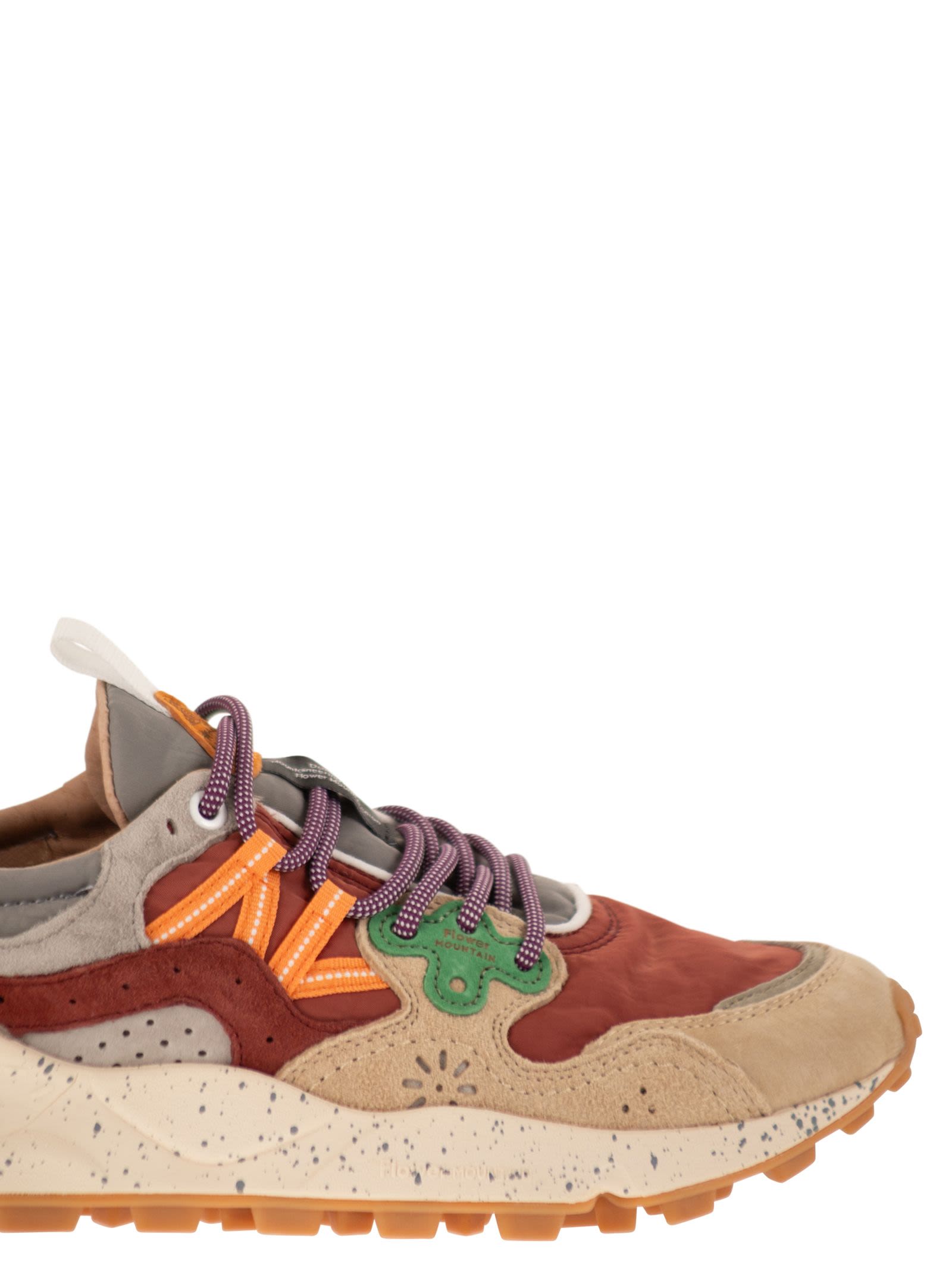 Flower Mountain Yamano 3 - Sneakers In Suede And Technical Fabric