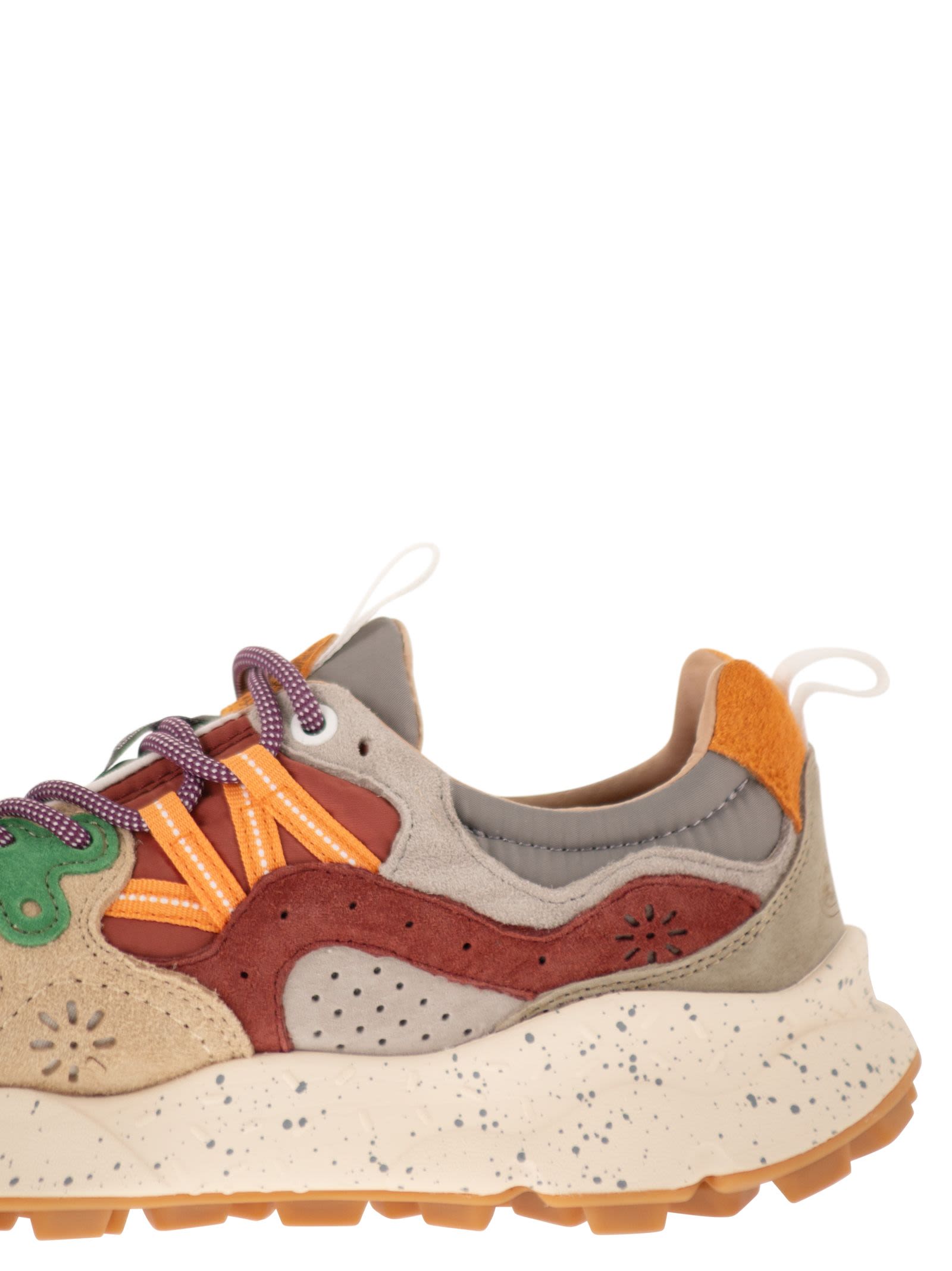 Flower Mountain Yamano 3 - Sneakers In Suede And Technical Fabric