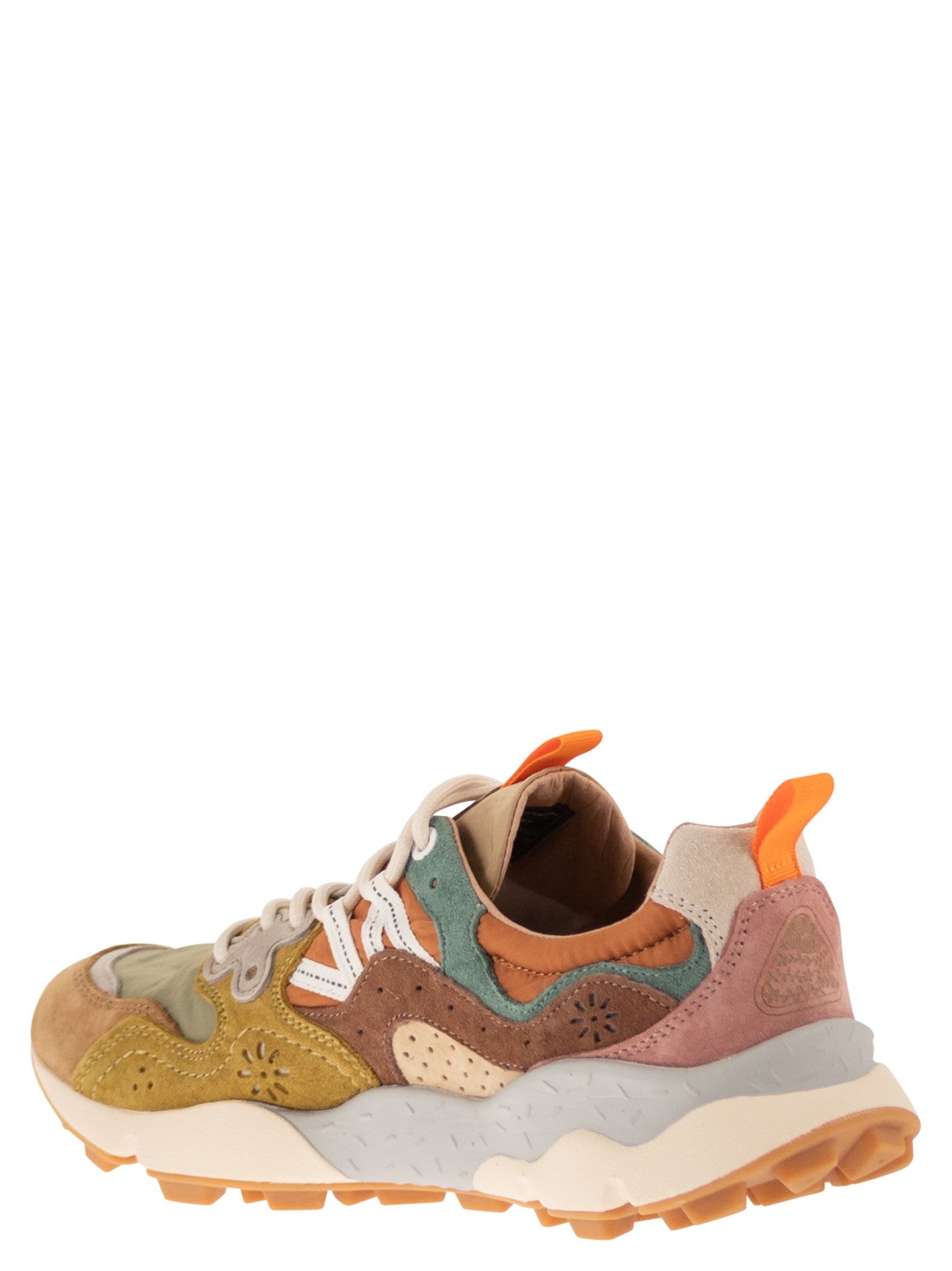 Flower Mountain Yamano 3 - Sneakers In Suede And Technical Fabric