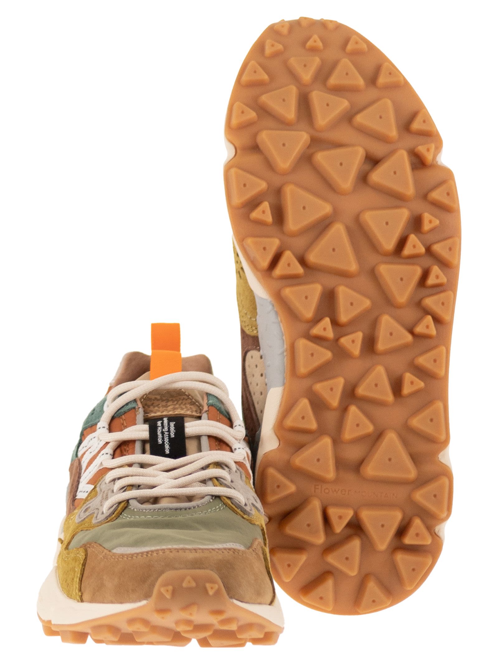 Flower Mountain Yamano 3 - Sneakers In Suede And Technical Fabric