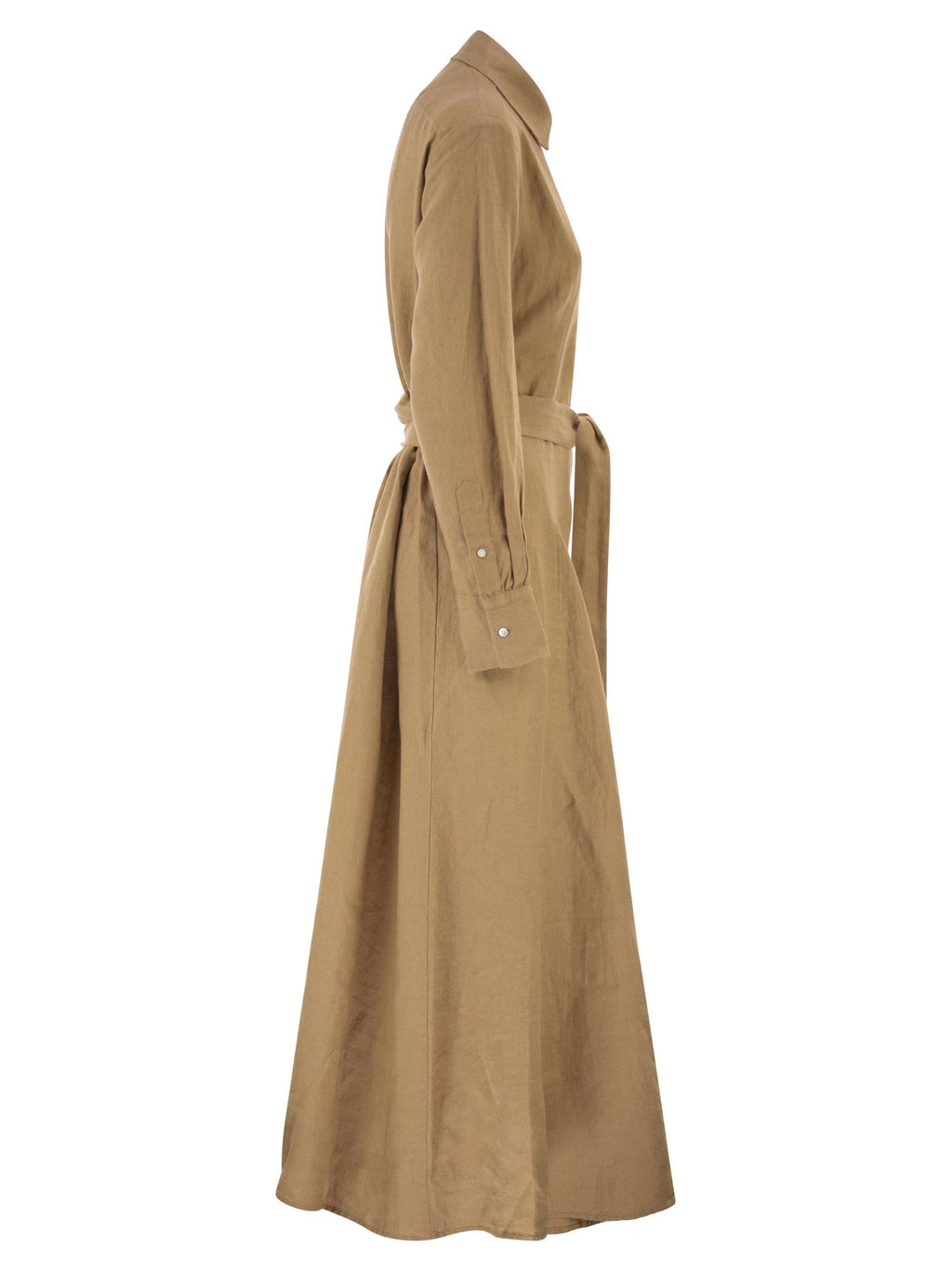 Polo Ralph Lauren Long Linen Shirt Dress With Belt