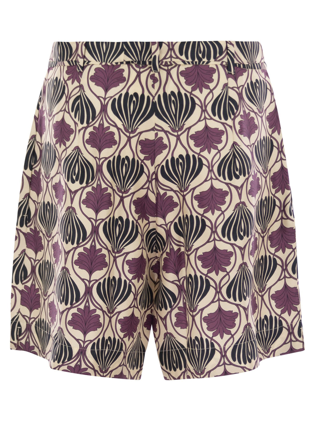 S Maxmara Metello - Printed Silk Fluid Short Trousers
