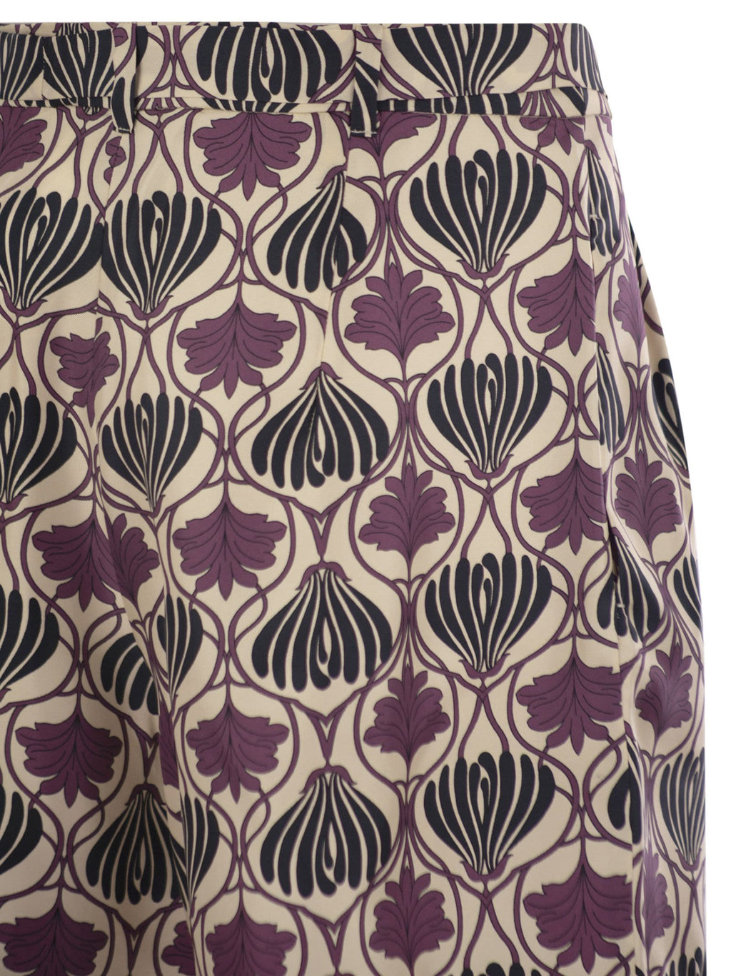 S Maxmara Metello - Printed Silk Fluid Short Trousers