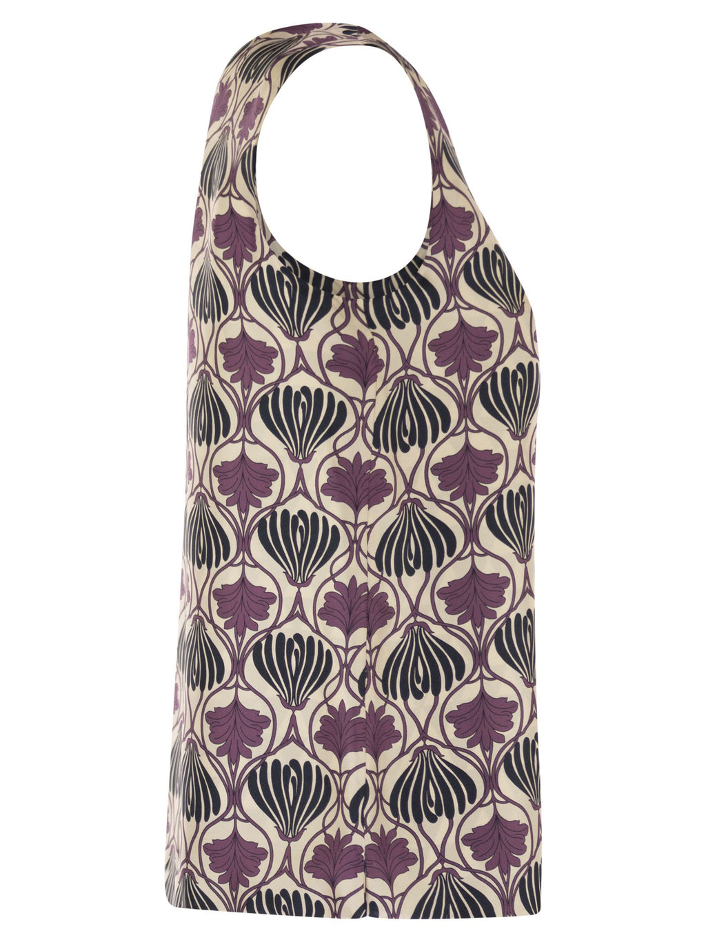 S Maxmara Timetop - Reversible Printed Silk Top