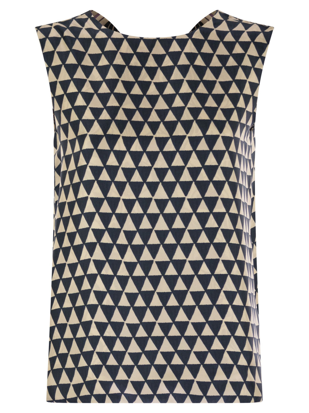 S Maxmara Timetop - Reversible Printed Silk Top
