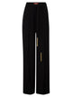 Maxmara Studio Msevalico - Triacetate Wide-Leg Trousers With Decorative Belt