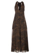 Maxmara Studio Mstsalice - Long Printed Silk Halterneck Dress