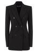 Sportmax Spxadamo - Tailored Double-Breasted Virgin Wool Blazer